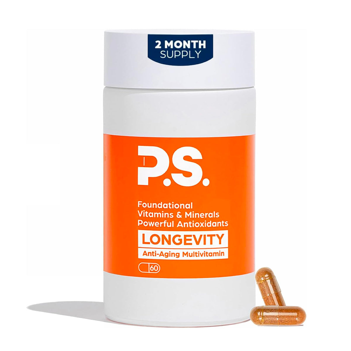 Flacon en verre du PS Complément Alimentaire Multivitamines Methylé 60 capsules