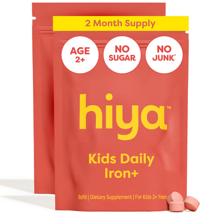 Flacon en verre réutilisable des compléments alimentaires Fer HIYA pour enfants