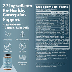 Flacon Eu Natural Conception pour Elle avec capsules à côté