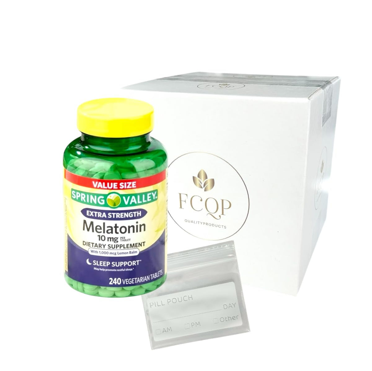 Flacon FCQP de 240 tablettes végétariennes de mélatonine 10mg