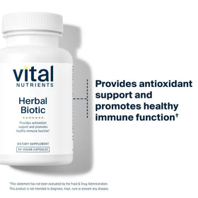 Flacon Herbal Biotic de Vital Nutrients avec des ingrédients naturels