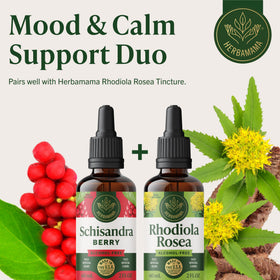 Flacon HERBAMAMA Baies de Schisandra sur fond naturel