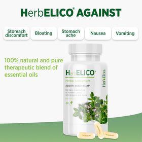 Flacon HerbELICO avec étiquette et informations nutritionnelles