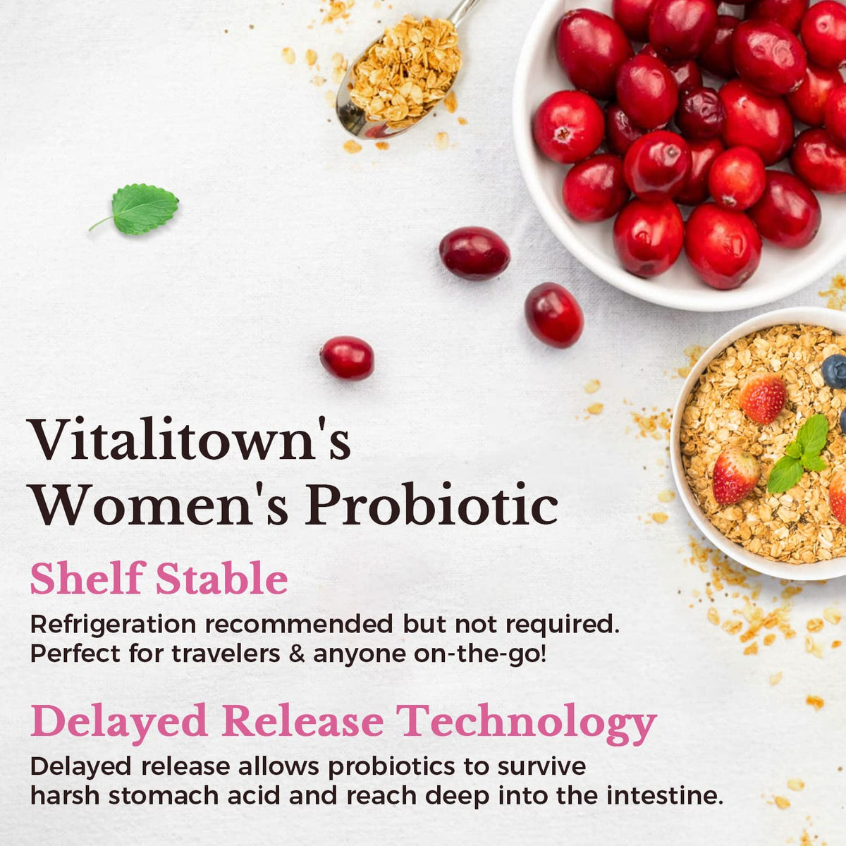 Flacon hermétique de probiotiques Vitalitown