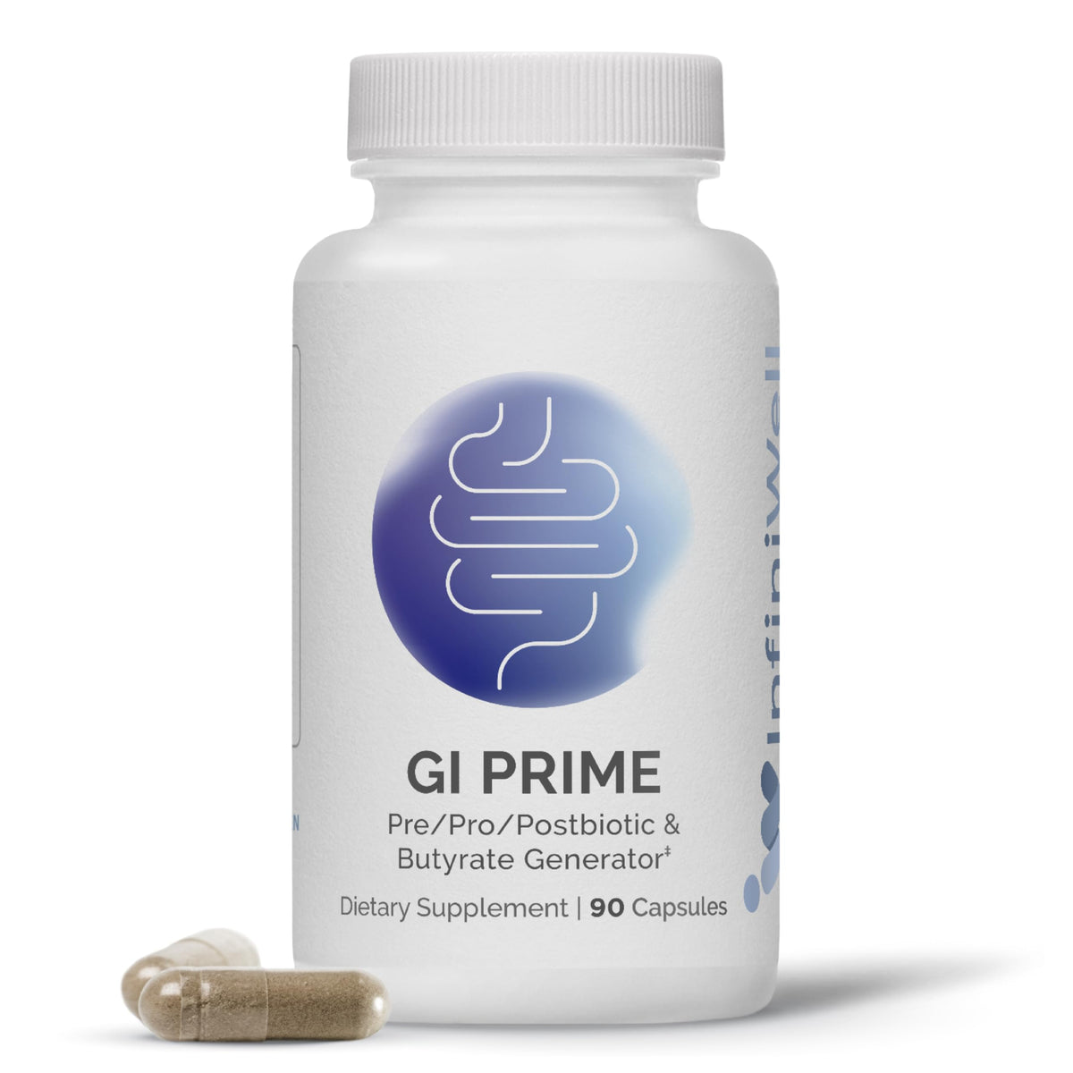 Flacon InfiniWell GI avec 90 capsules de pré, pro et postbiotiques