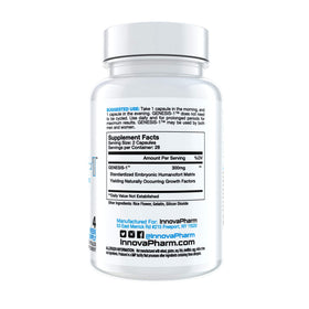 Flacon InnovaPharm GENESIS-1 ouvert montrant les capsules à l'intérieur
