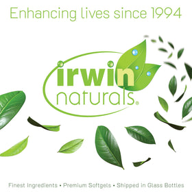 Flacon Irwin Naturals Pure Defense Champignon-8 avec des gélules à côté
