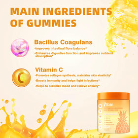 Flacon Itiban Gummies ouvert montrant les gummies à l'intérieur