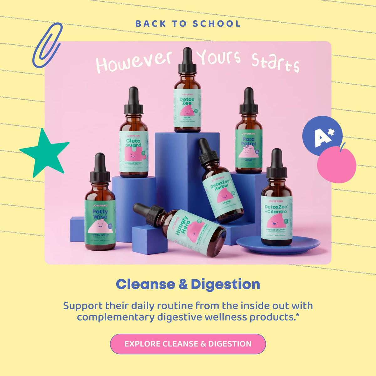 Flacon JoySpring Complément Alimentaire pour Enfants 30 portions