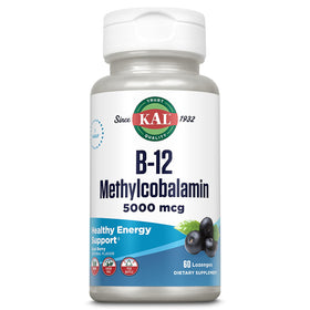 Flacon KAL B12 Methylcobalamine 5000mcg vue de face