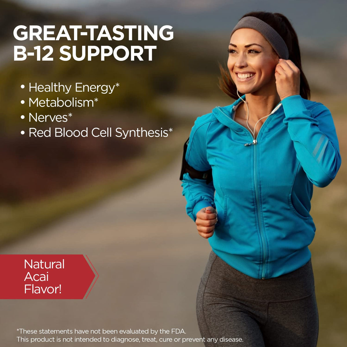 Flacon KAL B12 Methylcobalamine ouvert montrant les comprimés