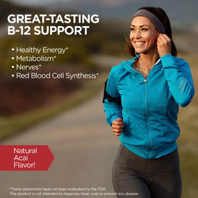 Flacon KAL B12 Methylcobalamine ouvert montrant les comprimés