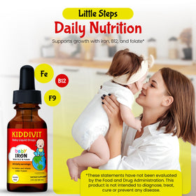 Flacon Kiddivit Fer Liquide avec étiquette et dosage