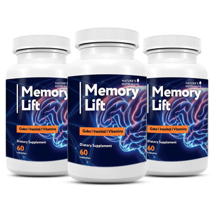 Flacon Memory Lift de Nature’s NutriWave avec 60 capsules