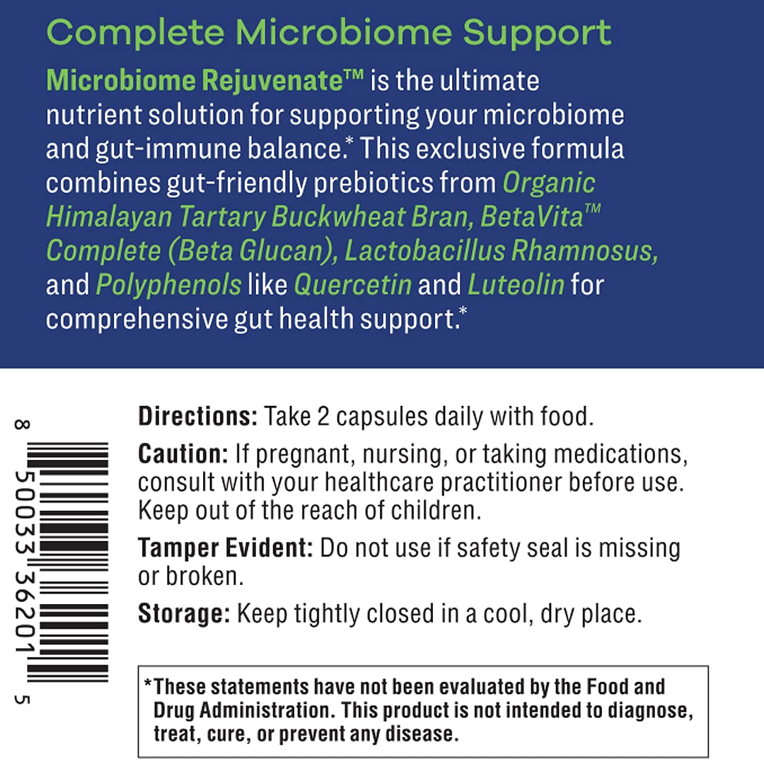 Flacon Microbiome Rejuvenate avec arrière-plan naturel