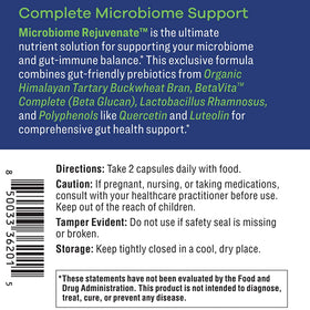 Flacon Microbiome Rejuvenate avec arrière-plan naturel