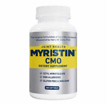 Flacon Myristin 200 gélules de 260mg de CMO vue de face