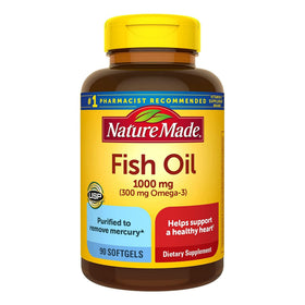 Flacon Nature Made huile de poisson 1000 mg avec 90 softgels
