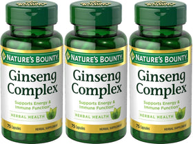 Flacon Nature's Bounty Ginseng Complex 75 gélules vue de face