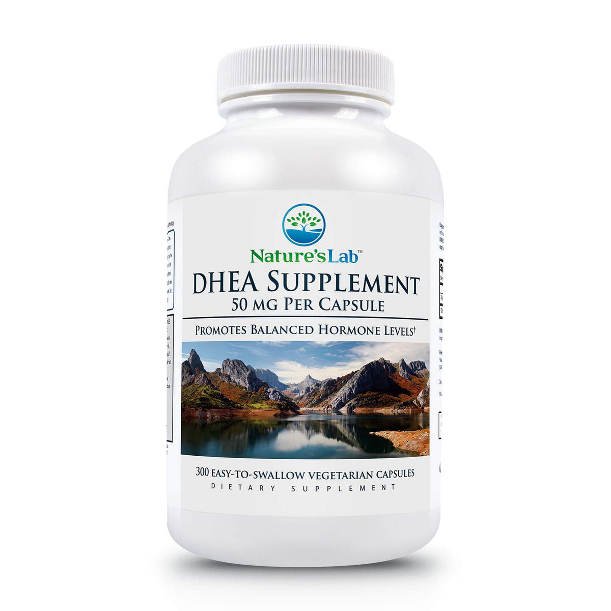 Flacon Nature's Lab DHEA 50mg avec 300 capsules