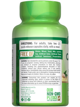 Flacon Nature's Truth ouvert montrant les capsules