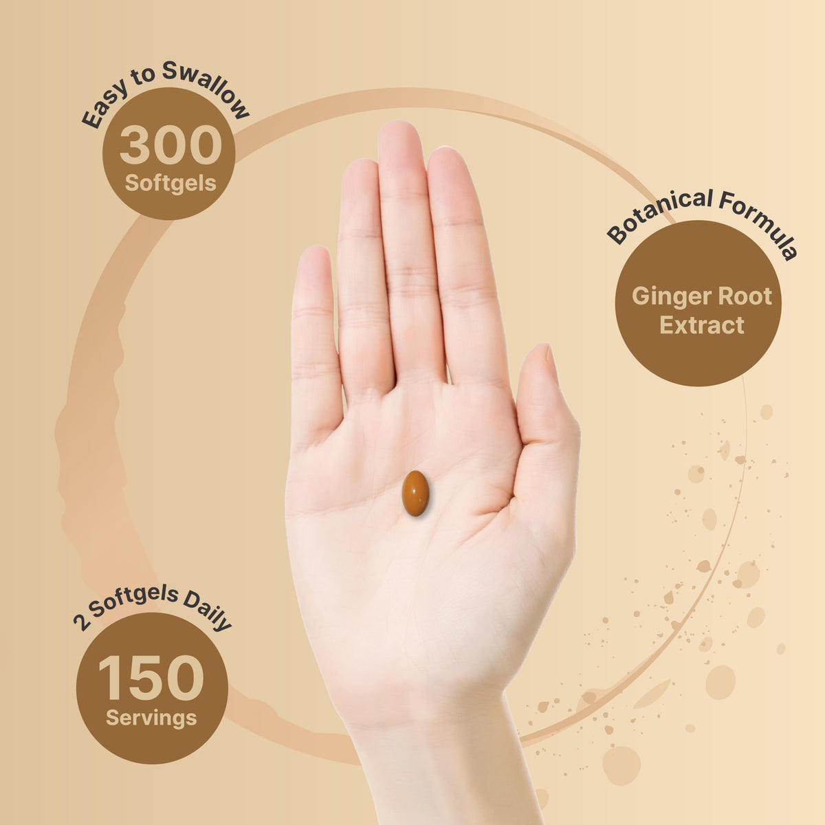 Flacon NatureBell d'extrait de gingembre avec informations nutritionnelles