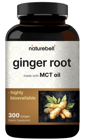 Flacon NatureBell d'extrait de racine de gingembre avec 300 gélules