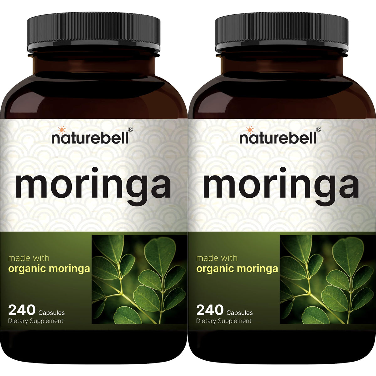 Flacon NatureBell Moringa 480 capsules vue de face