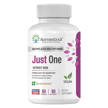 Flacon NatureGenX Multivitamine Methylée 60 capsules vue de face