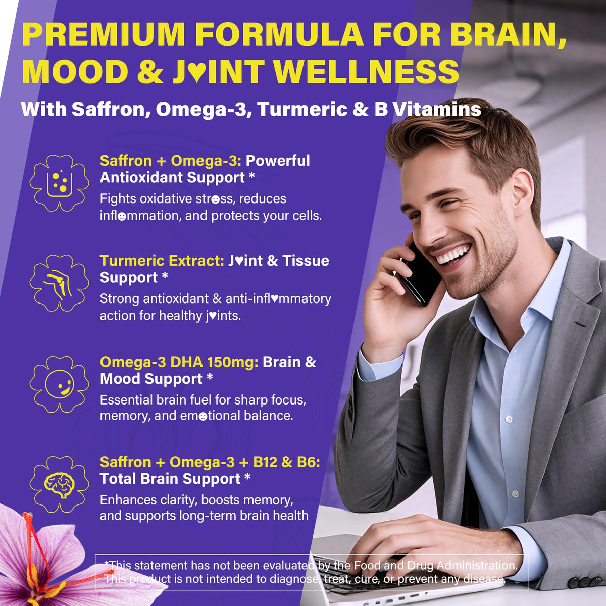 Flacon Nextdia Complément Saffron 100 mg ouvert