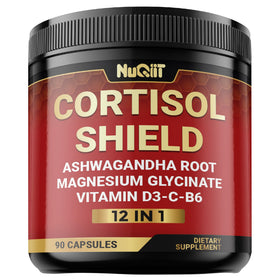 Flacon NUQIIT Cortisol Shield 90 capsules vue de face