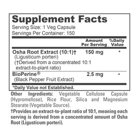 Flacon NusaPure Osha Root avec étiquette visible