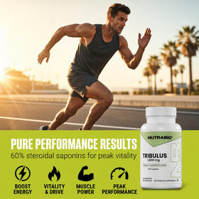 Flacon NutraBio Tribulus avec capsules visibles