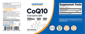 Flacon Nutricost CoQ10 100mg avec fond neutre