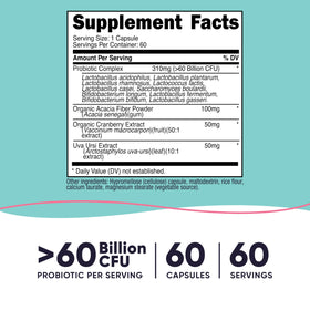 Flacon Nutricost Probiotique Femme avec 60 capsules