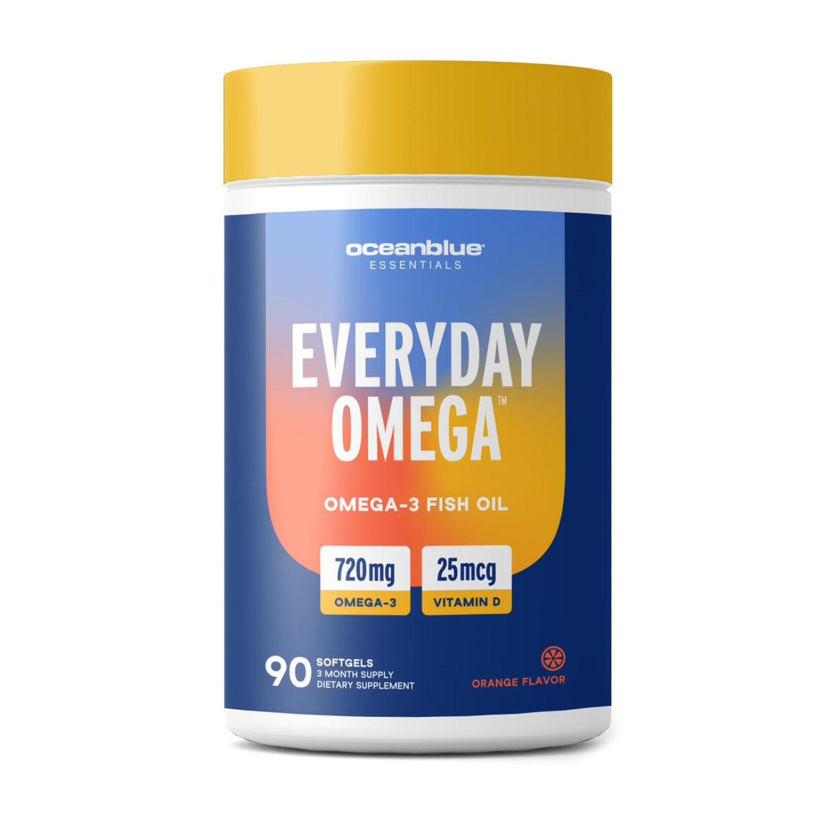 Flacon Oceanblue Omega-3 Quotidien 90 gélules vue de face