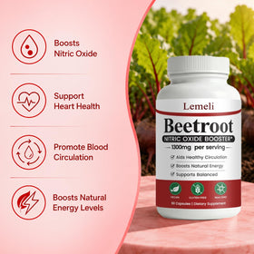 Flacon ONAISE Lemeli Betterave ouvert avec capsules visibles