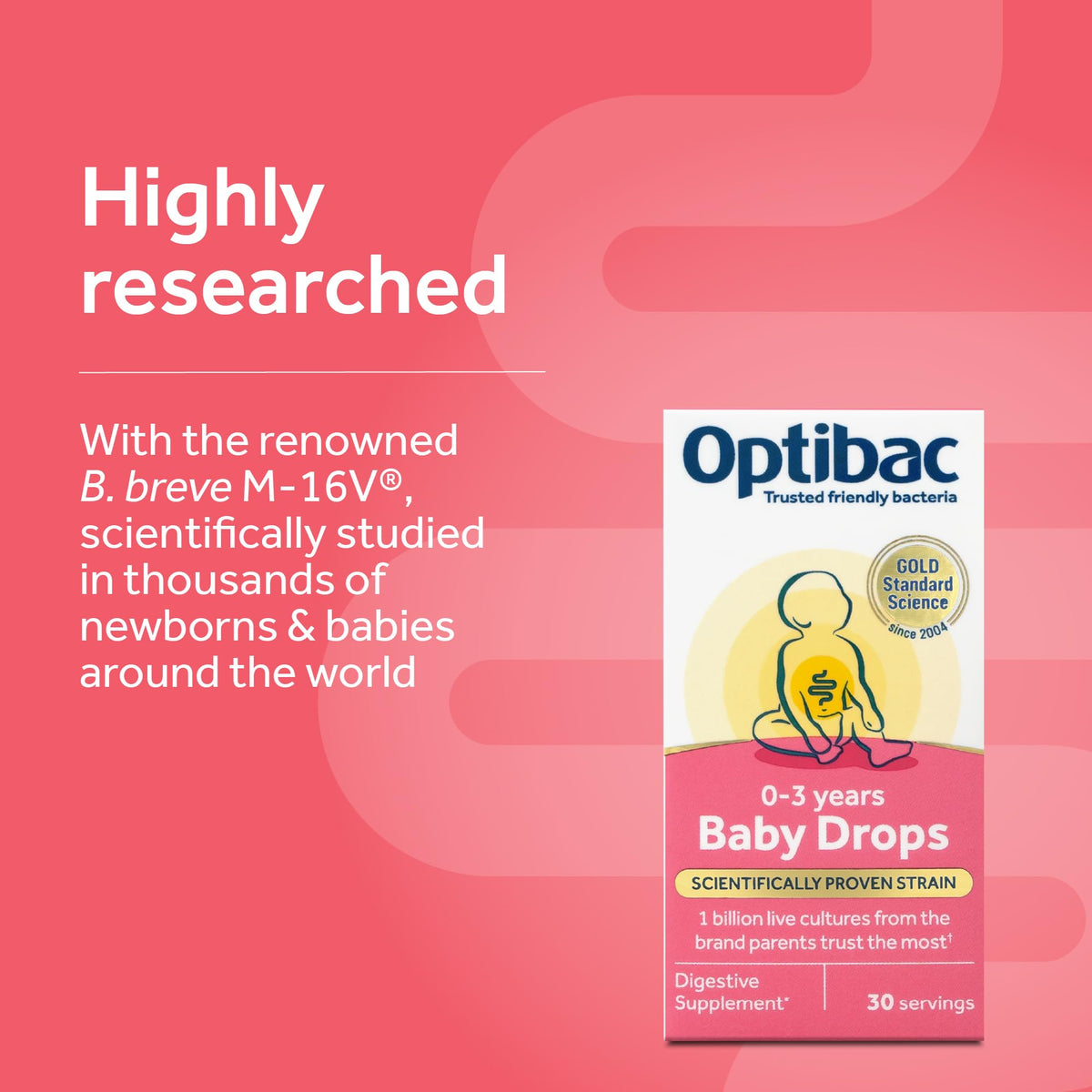 Flacon Optibac Probiotics Gouttes pour Bébé avec compte-gouttes