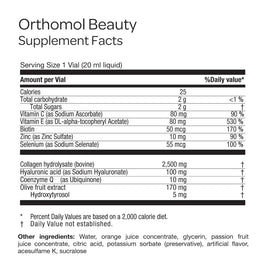 Flacon Orthomol ouvert avec liquide visible à l'intérieur