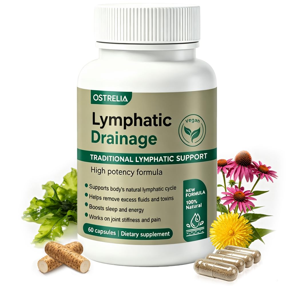 Flacon OSTRELIA de compléments alimentaires drainage lymphatique 60 capsules