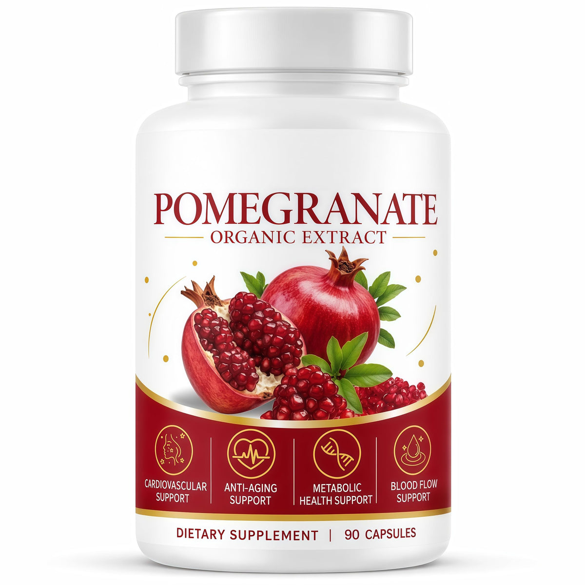 Flacon OsxoBear extrait de grenade bio 90 capsules vue de face