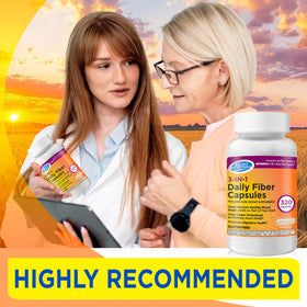 Flacon ouvert avec capsules de fibres psyllium RIGHT REMEDIES