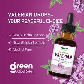 Flacon ouvert d'extrait de racine de valériane green Herb Vibe