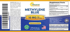 Flacon ouvert de gouttes de bleu de méthylène aSquared Nutrition