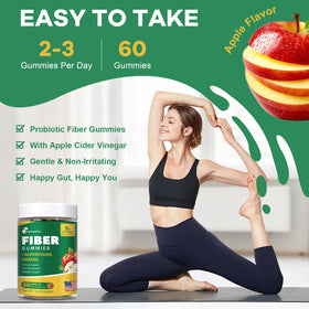 Flacon ouvert de gummies Femmetra, vue de haut