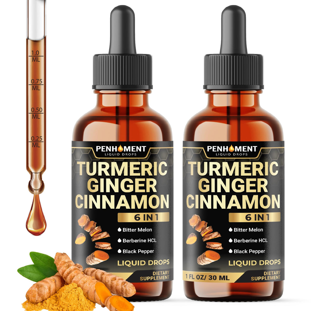 Flacon Penhoment Curcuma Liquide 30ml avec étiquette