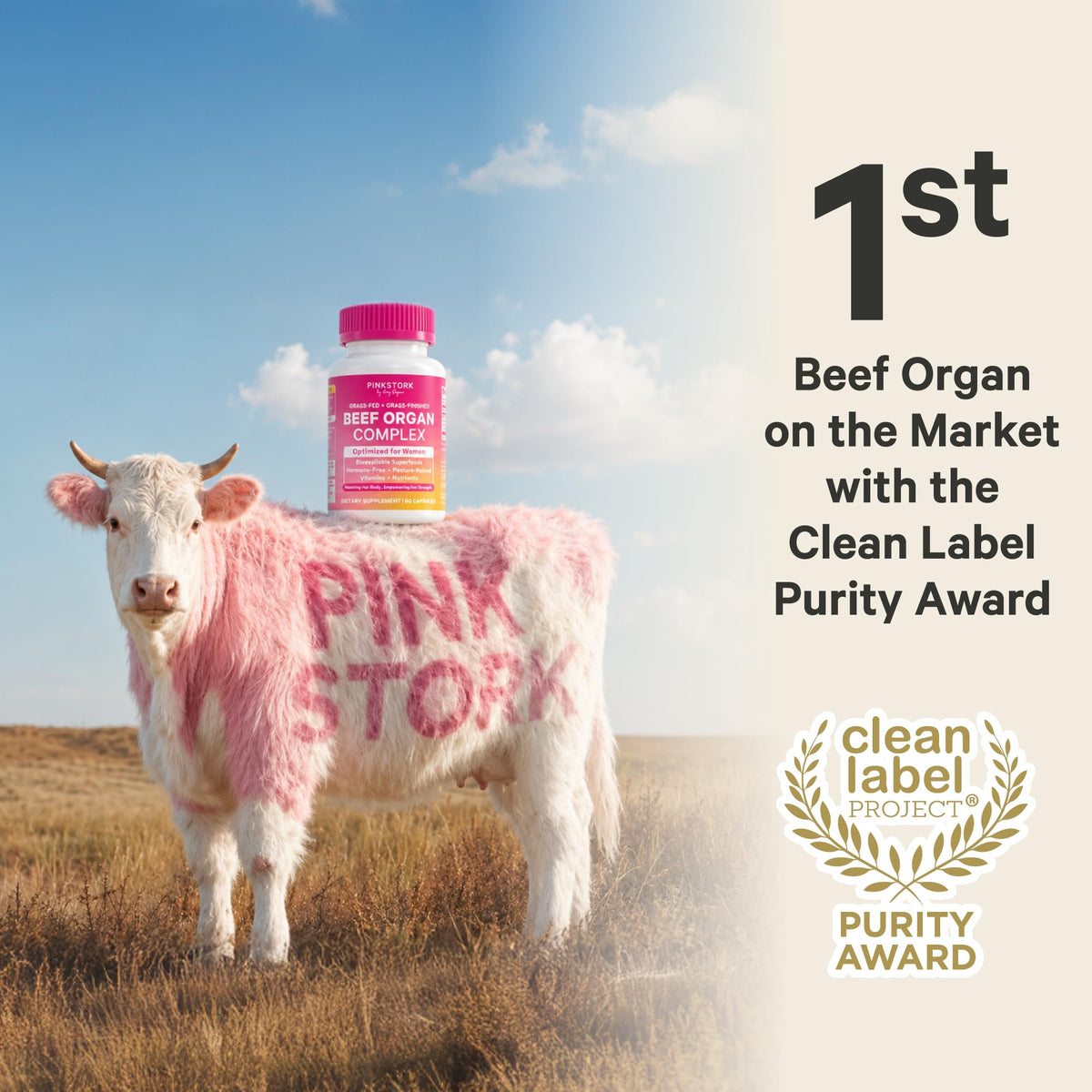 Flacon Pink Stork avec capsules à côté