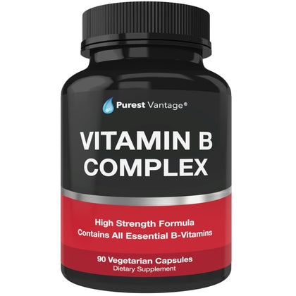 Flacon Purest Vantage Complexe de Vitamines B 90 capsules vue avant