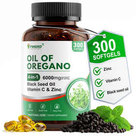 Flacon PWERD d'huile d'origan avec 300 gélules