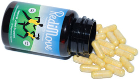 Flacon RediMove vu de côté avec capsules visibles